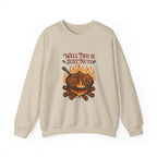 Crewneck Sweatshirt — "Well This Is Just Nuts" Roasting Chestnuts Graphic