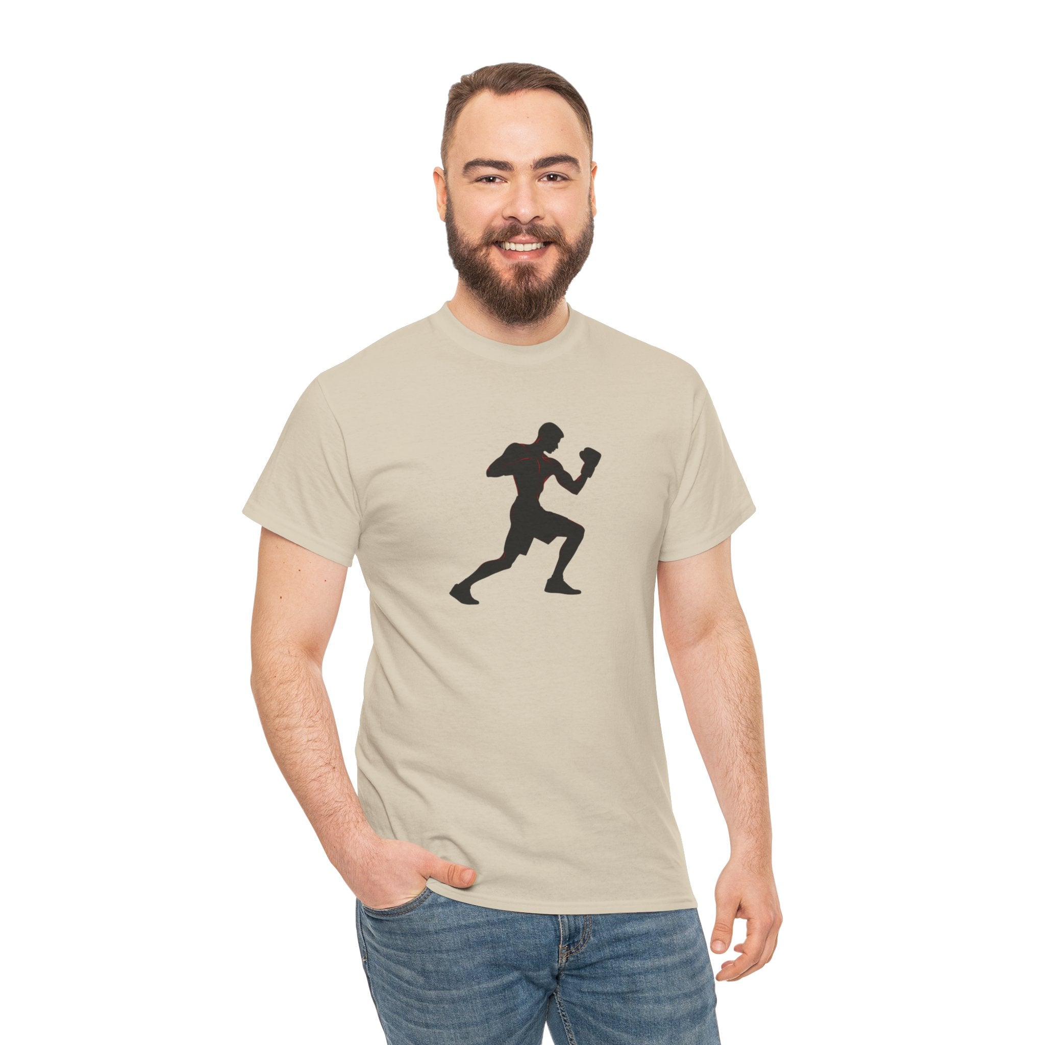 Boxer Silhouette T-Shirt — Minimal Boxing Gym Tee