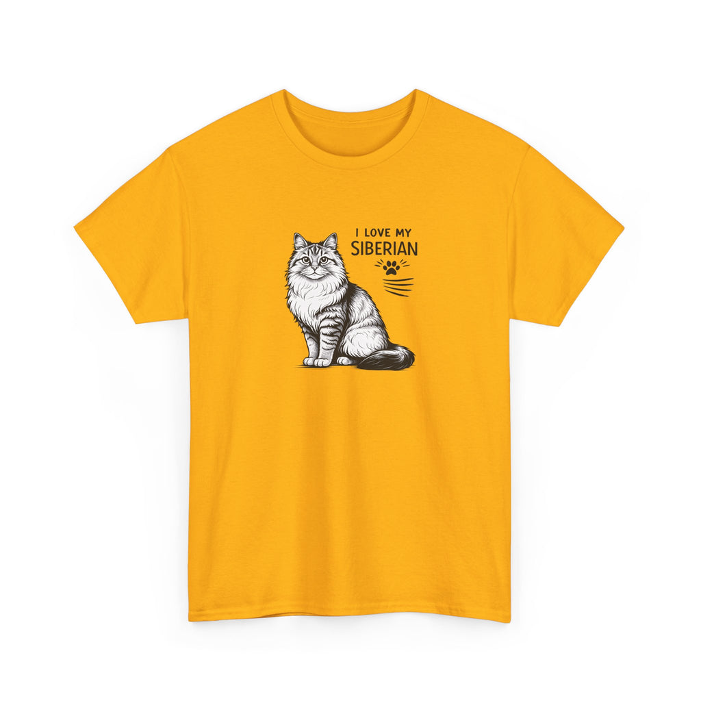 Siberian Cat T-Shirt — "I Love My Siberian" Tee