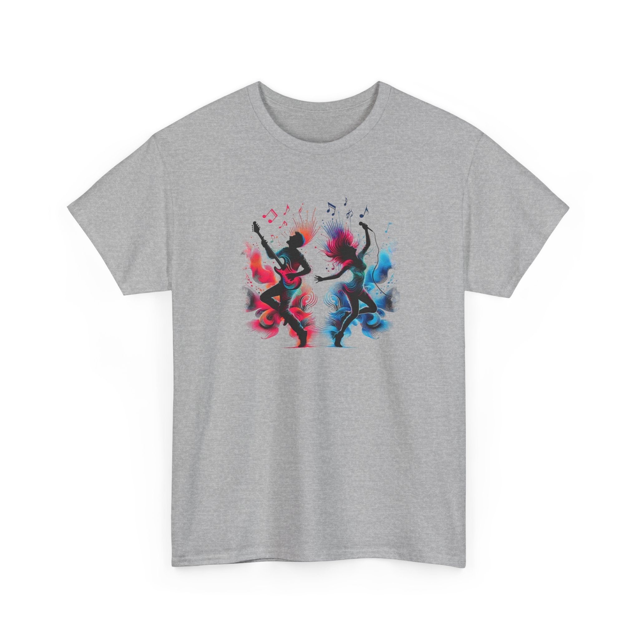 Music And Dance T-Shirt — Colorful Silhouette Graphic Tee