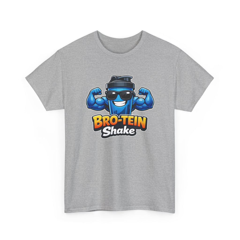 Bro-Tein Shake T-Shirt — Funny Muscle Shaker Gym Tee
