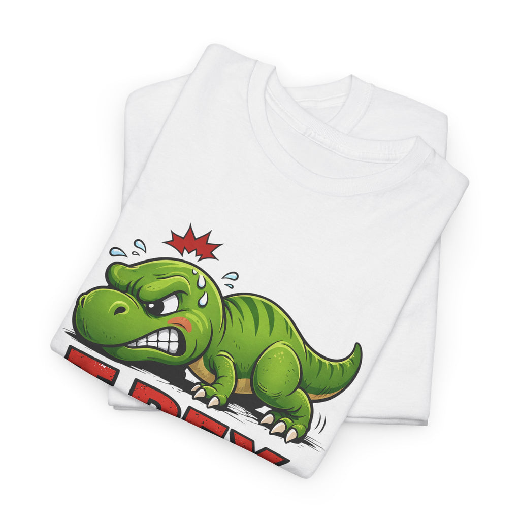 “T-Rex Hates Push-Ups” Funny Dinosaur Gym Workout Graphic Tee