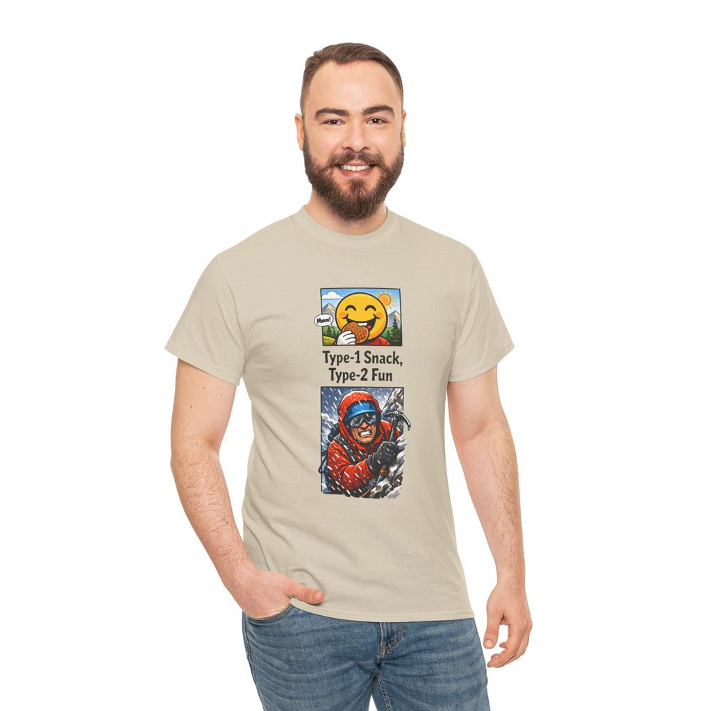 Type-1 Snack Type-2 Fun T-Shirt — Outdoor Adventure Hiking Camping Graphic Tee