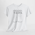 Teacher Floral Rain T-Shirt — Elegant Teacher Appreciation Tee