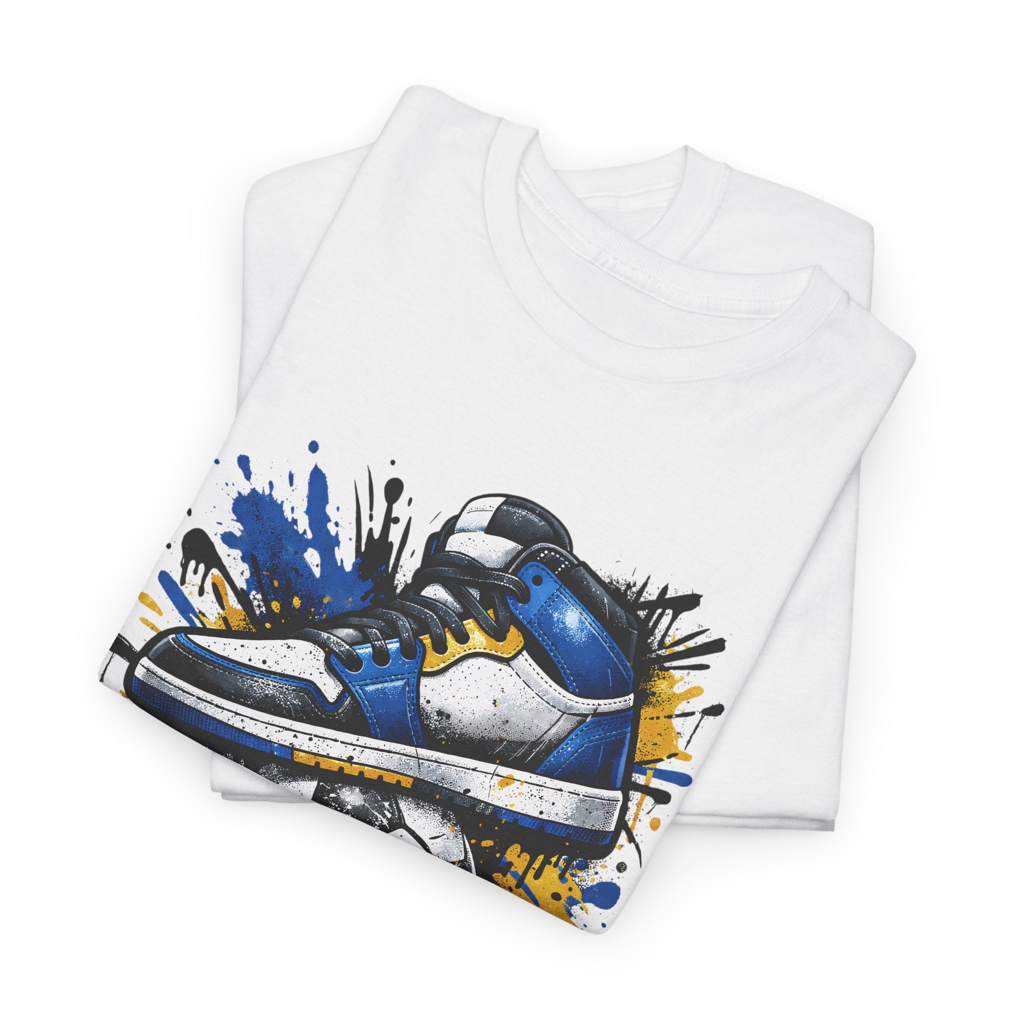 Soccer Cleat Splash T‑Shirt – Blue Sneaker on Ball Graphic Tee