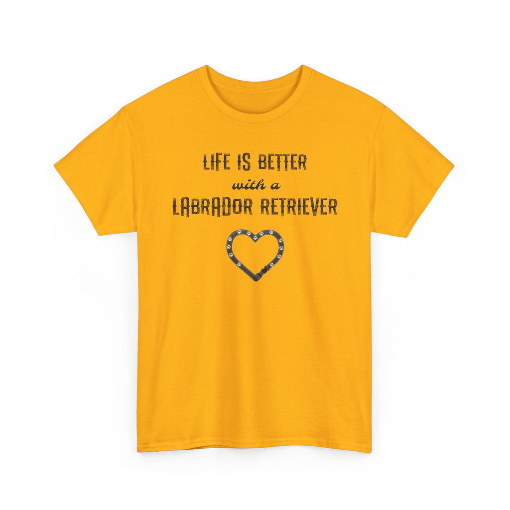 "Life Is Better with a Labrador Retriever" Heart Dog Lover Tee