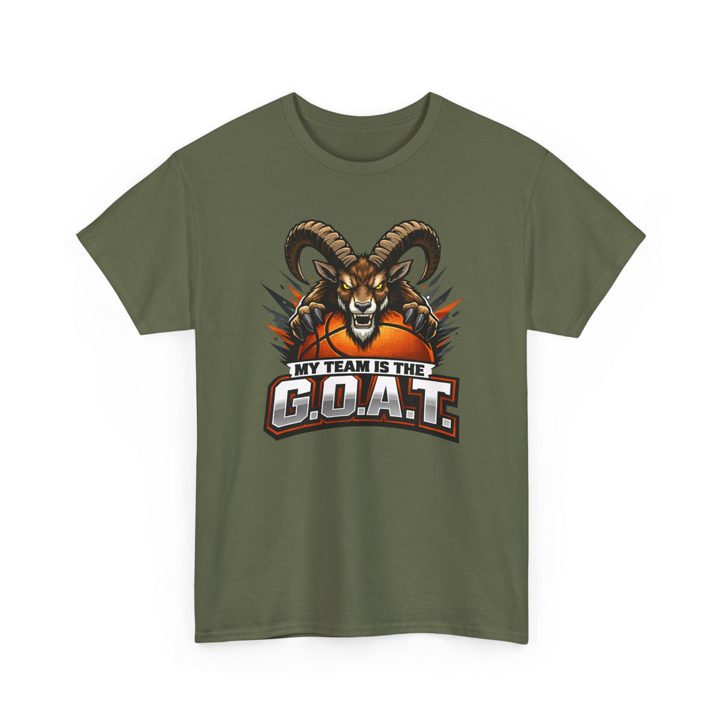 G.O.A.T. Graphic Tee — Fierce Goat Basketball Player Fan Shirt