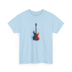 Guitar Splash T‑Shirt — Watercolor Electric Bass Guitar Music Tee