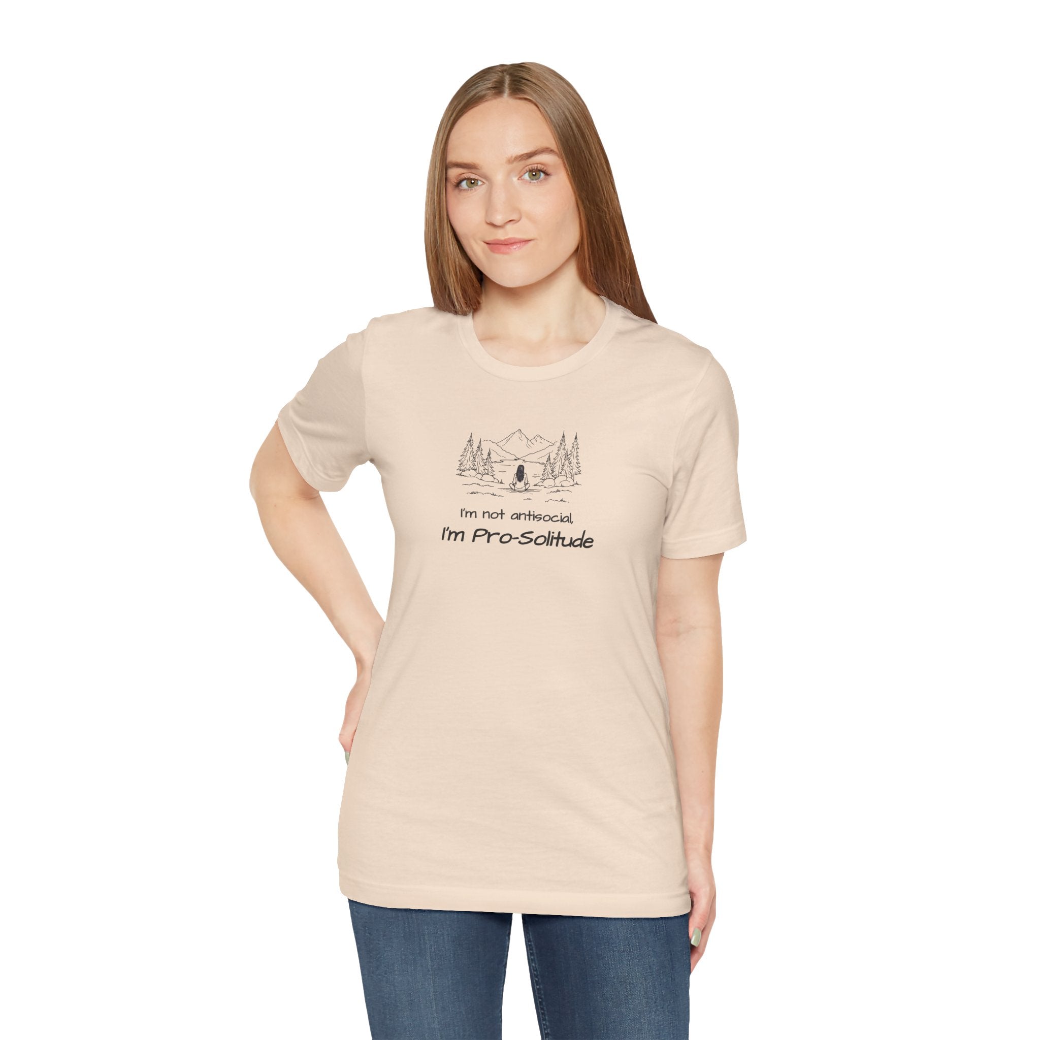 T‑Shirt — "I'm not antisocial, I'm Pro‑Solitude" Mountain Camping Introvert Graphic Tee