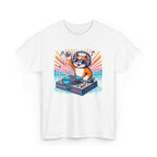 DJ Cat Turntable T-Shirt — Retro Music Cat Graphic Tee