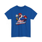 Blue t-shirt with a rooster graphic and 'Allez Les Bleus!' text on a white background