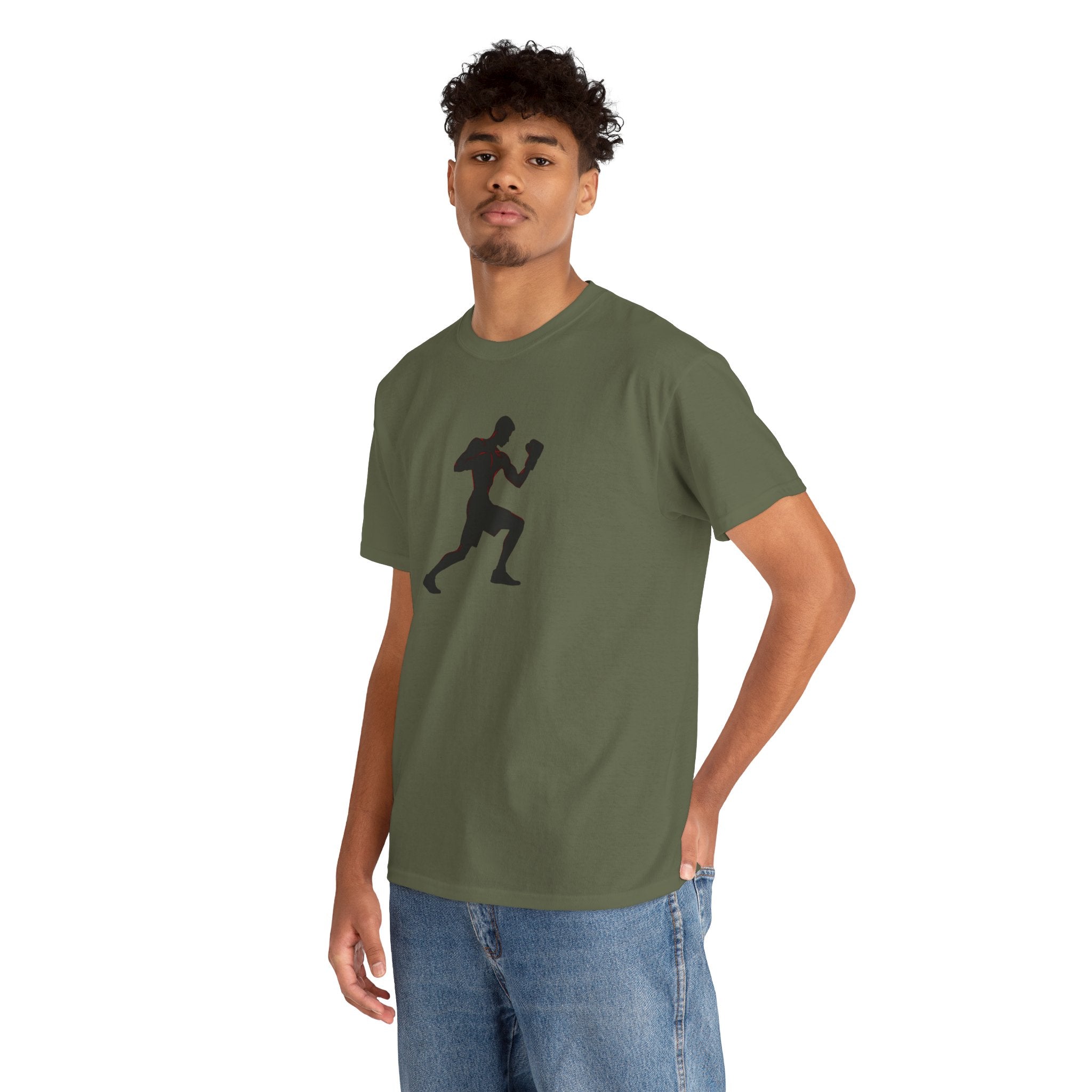 Boxer Silhouette T-Shirt — Minimal Boxing Gym Tee