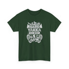 Hard Yakka Hiker T-Shirt — Outdoor Hiking Tee with Mountain Bootprint Design