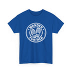 T-Shirt — 'Wander Further' Hiking Boots Graphic Tee — Outdoor Adventure Shirt