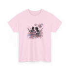Silhouette Musicians Tee - Artistic Swirl Music Graphic Shirt