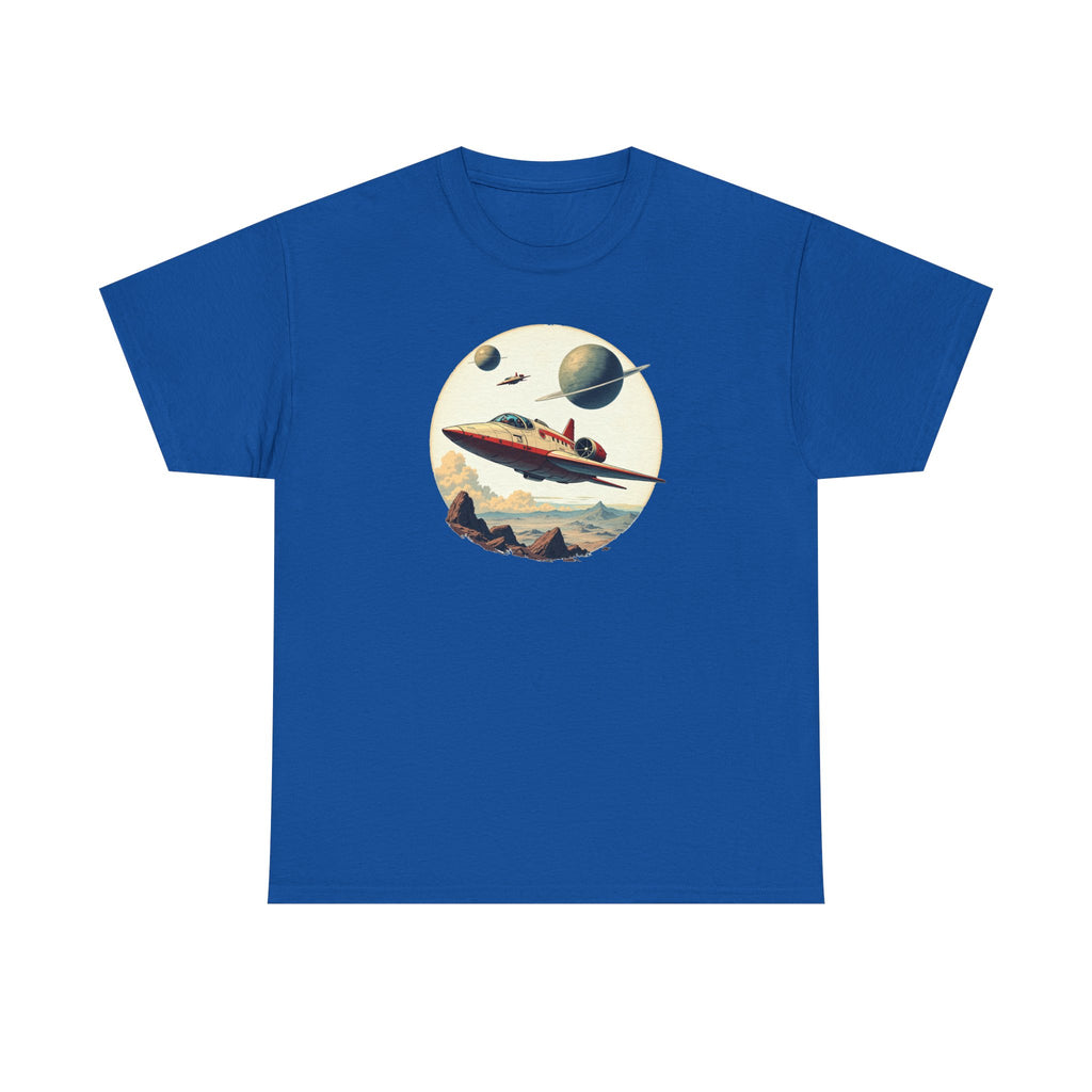 Retro Space T‑Shirt — Vintage Sci‑Fi Rocket Tee