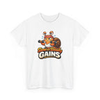 Slow and Steady Gains Tee — Funny Gym Snail Workout T-Shirt