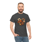 Sports Heart Graphic Tee — Basketball, Soccer & Baseball Love Shirt