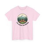 Hiking T-Shirt — 'I'd Rather Be Hiking' Mountain & Camping Graphic Tee