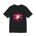 Sunset Fishing T‑Shirt — Retro Ocean Silhouette Tee Woman Fishing