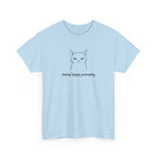 Funny Cat Face T-Shirt — 'Resting Hangry Personality' Minimalist Graphic Tee