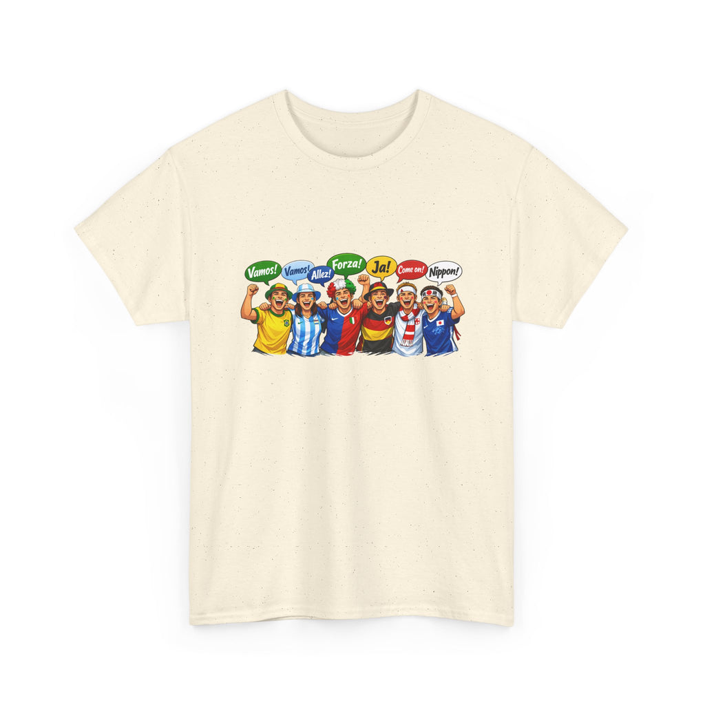 Soccer Fans Group Graphic Tee — World Cup Multinational Fans Shirt