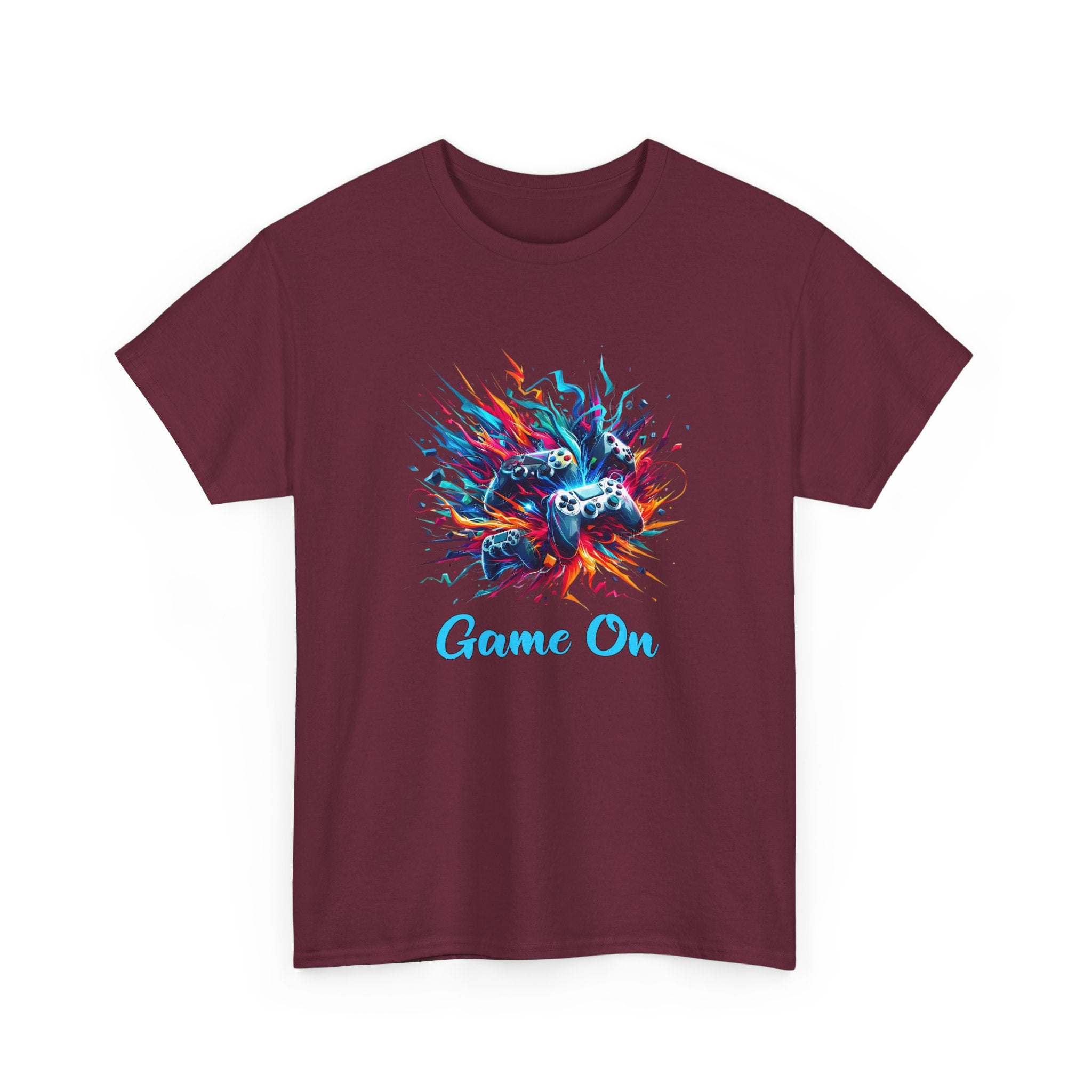 Gaming T-Shirt — 'Game On' Color Splash Controller Tee