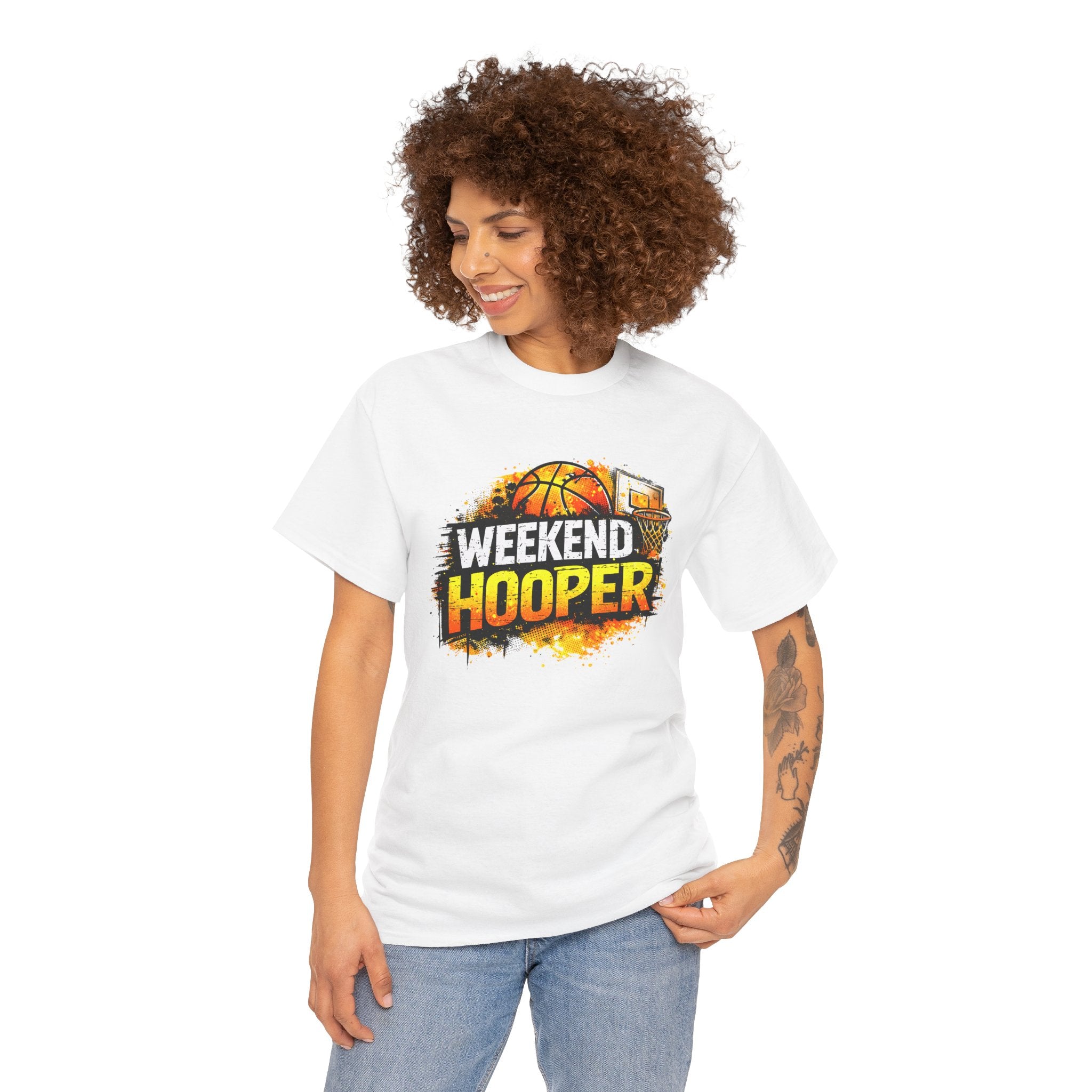 Weekend Hooper Basketball T‑Shirt — Retro Court Graphic Tee for Players & Fans