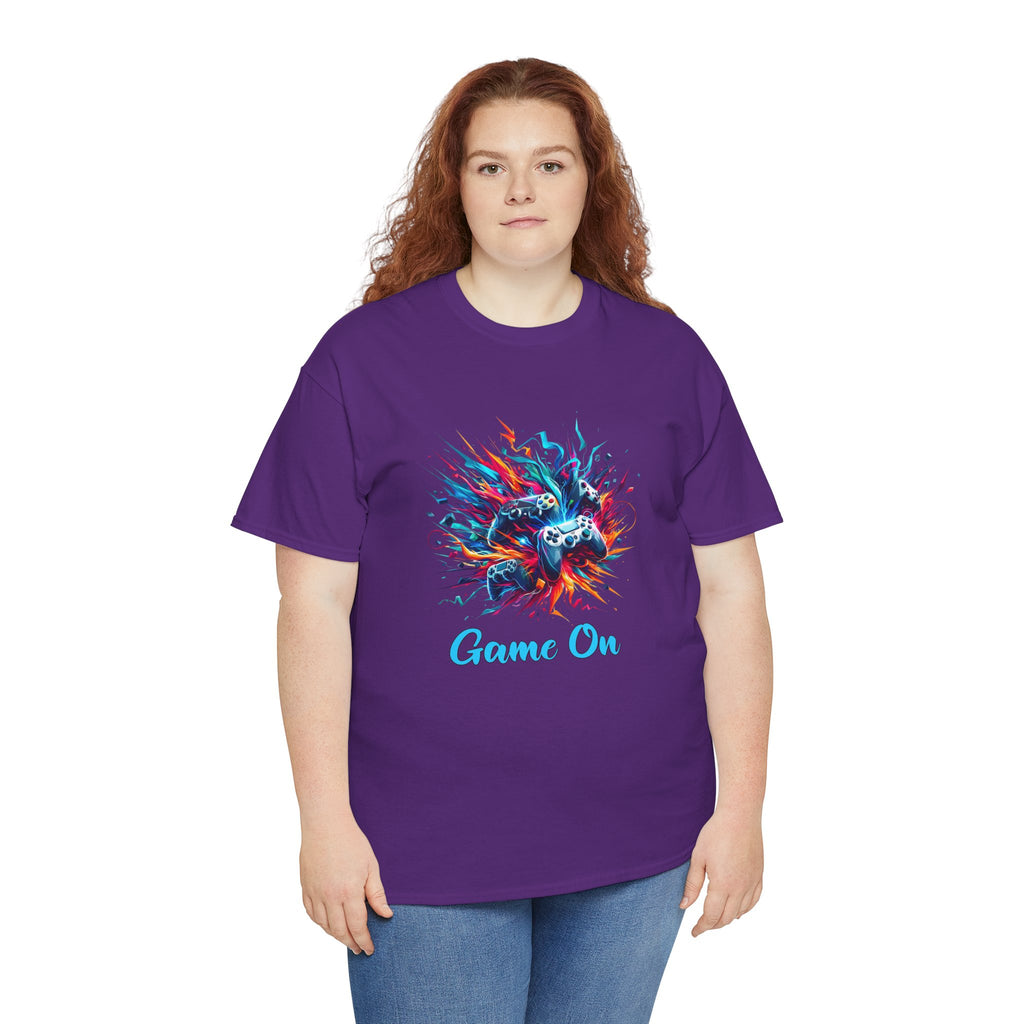 Gaming T-Shirt — 'Game On' Color Splash Controller Tee