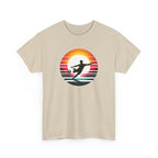 Football Soccer Silhouette Tee — Retro Sunset Soccer T-Shirt