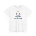 My Cat Runs This House T-Shirt — Cute Cat Graphic Tee for Cat Lovers