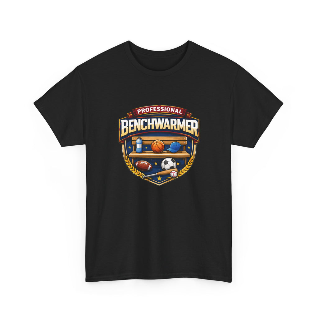 Professional Benchwarmer Sports T-Shirt — Funny Basketball Soccer Baseball Design