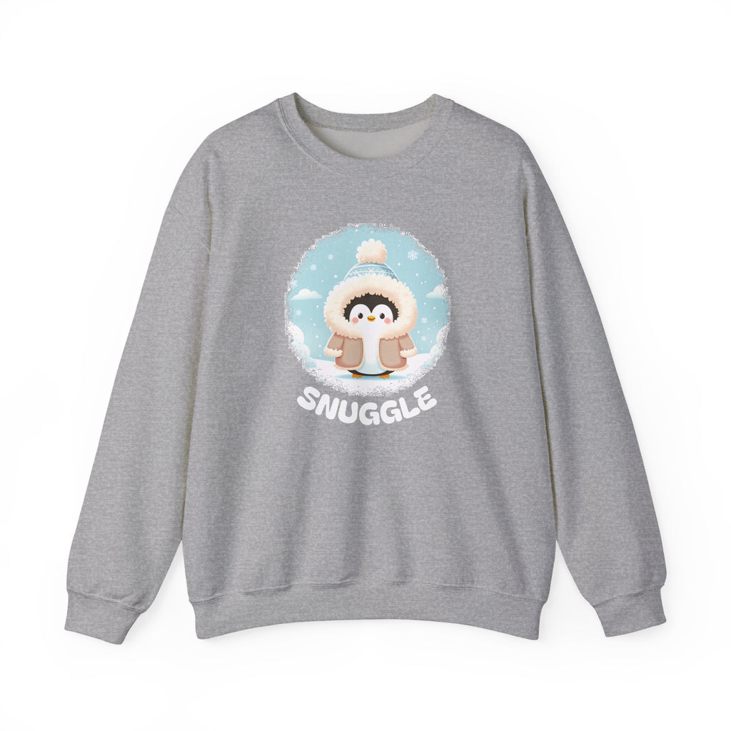 Snuggle Penguin Crewneck Sweatshirt — Cute Winter Cozy Pullover