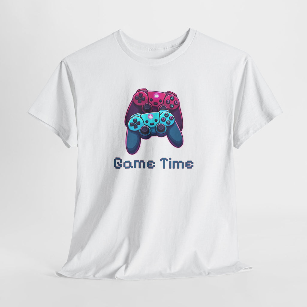 Gaming Tee - 'Game Time' Dual Controllers Graphic Shirt for Gamers