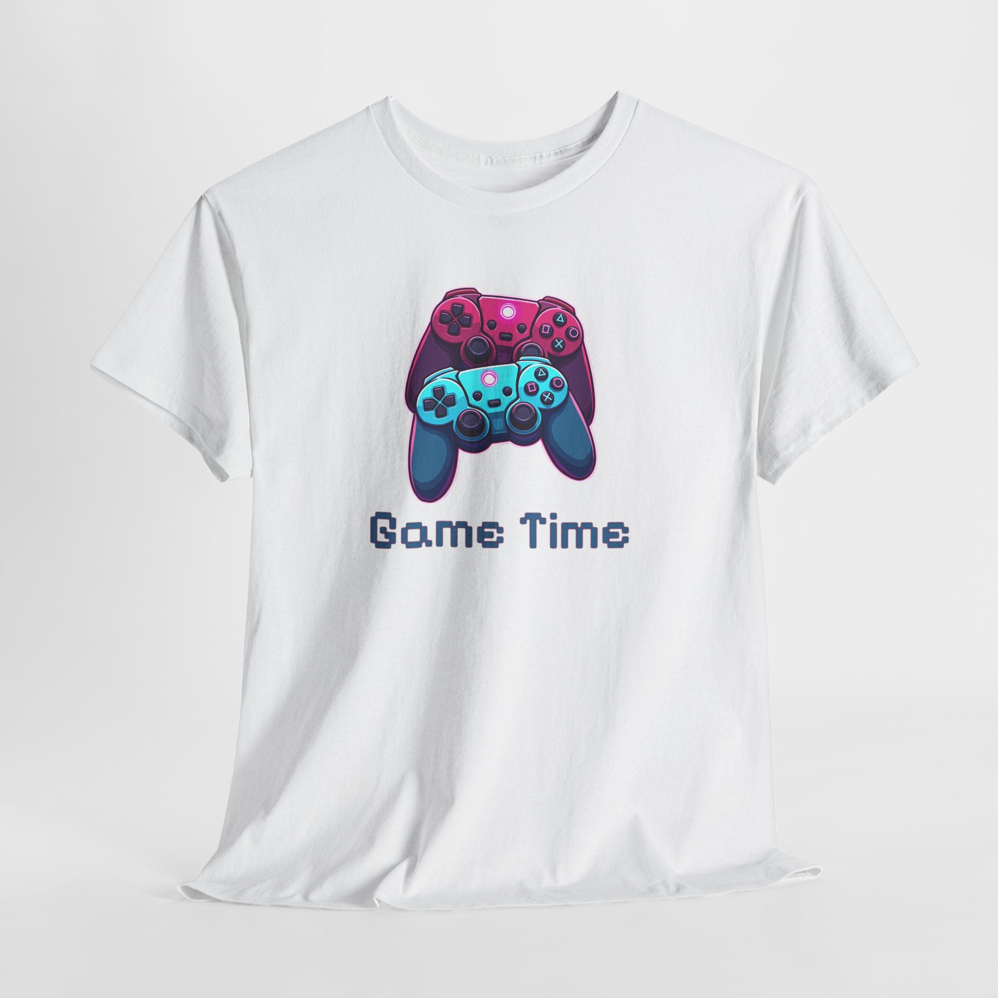 Gaming Tee - 'Game Time' Dual Controllers Graphic Shirt for Gamers