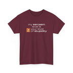 Sarcastic Humor T‑Shirt - My Sarcasm Level Is Greater Than Equal To Your Level of Stupidity