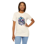 Retro Glitch City T-Shirt — Neon Vaporwave Pixel Tech Devices Tee