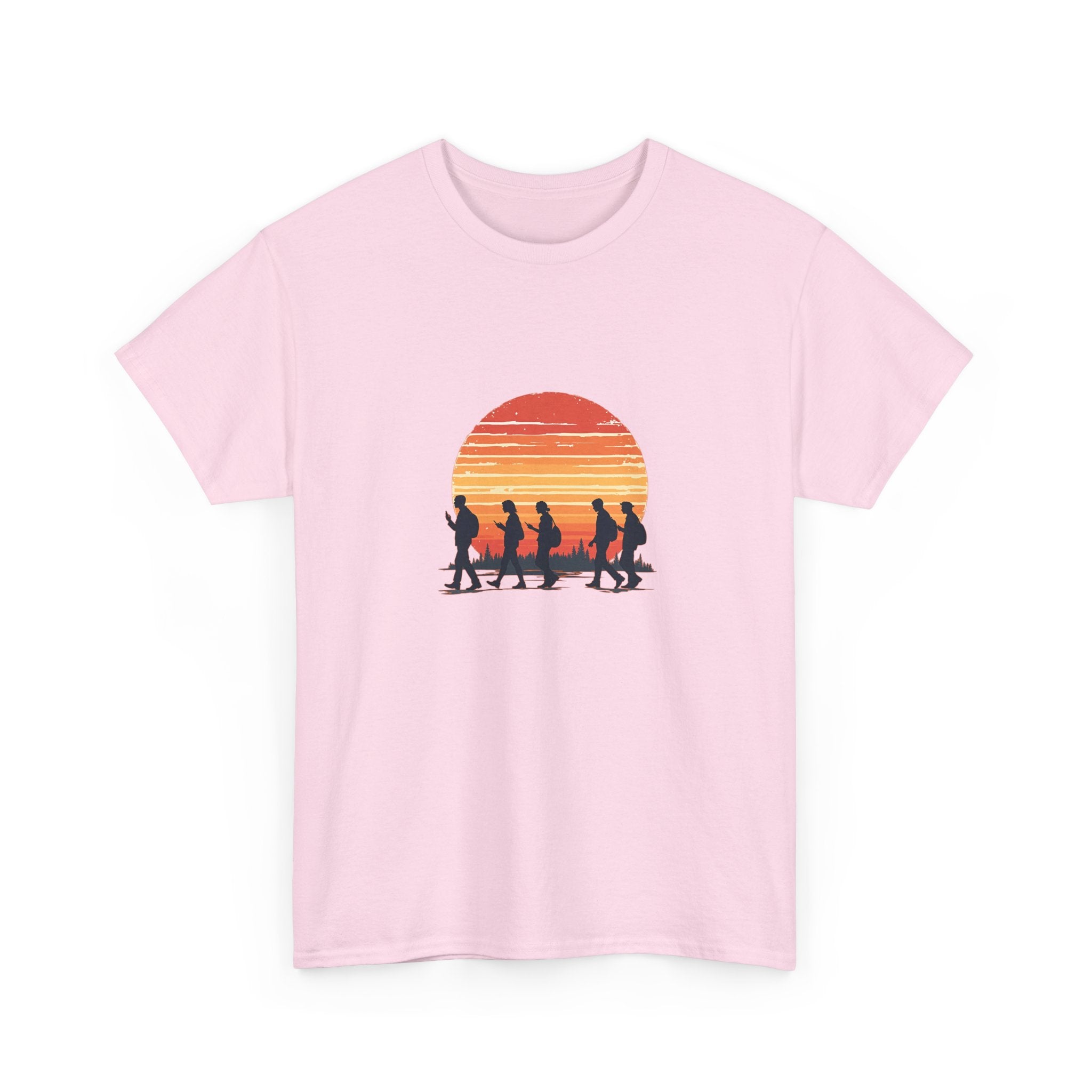 Sunset Smartphone Zombies T-Shirt — Retro Graphic Tee
