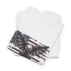 Patriotic Eagle T-Shirt — Distressed American Flag Graphic