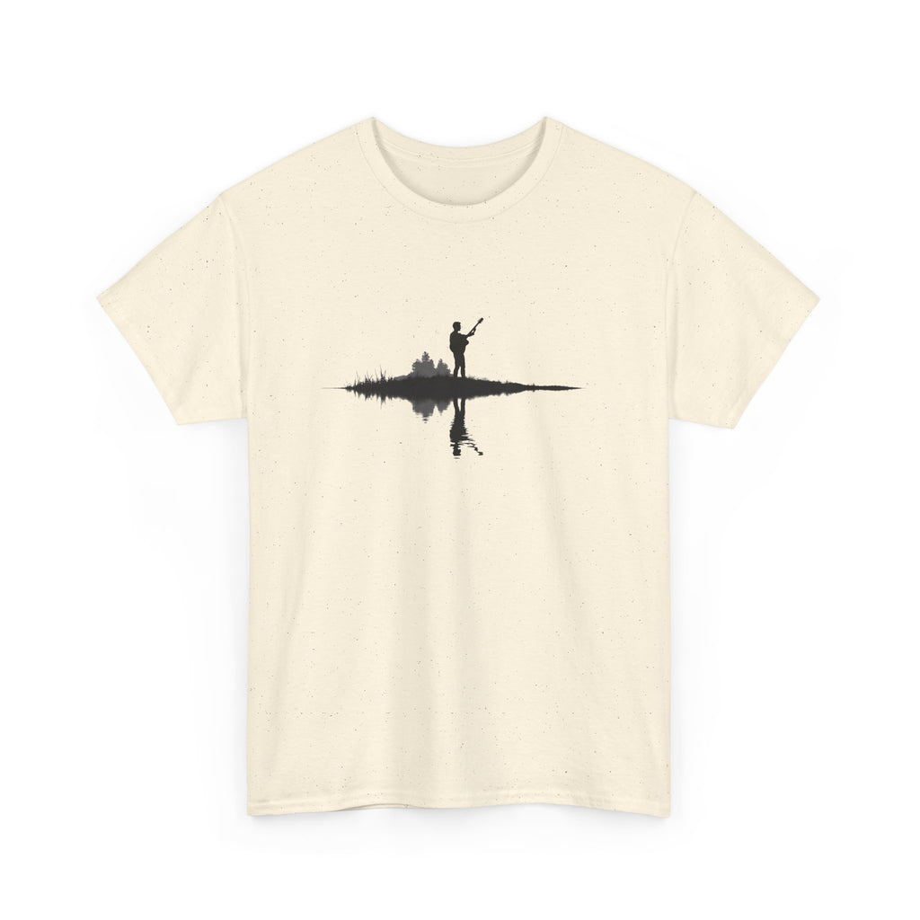 Guitarist Silhouette T-Shirt — Water Reflection Musician Tee