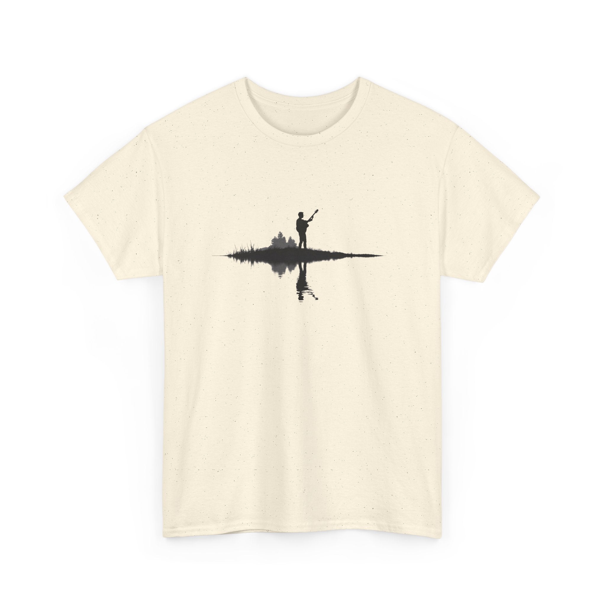 Guitarist Silhouette T-Shirt — Water Reflection Musician Tee