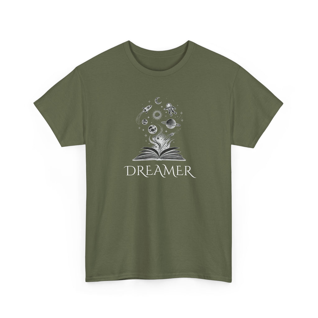Dreamer T‑Shirt — Illustrated Book & Space Design