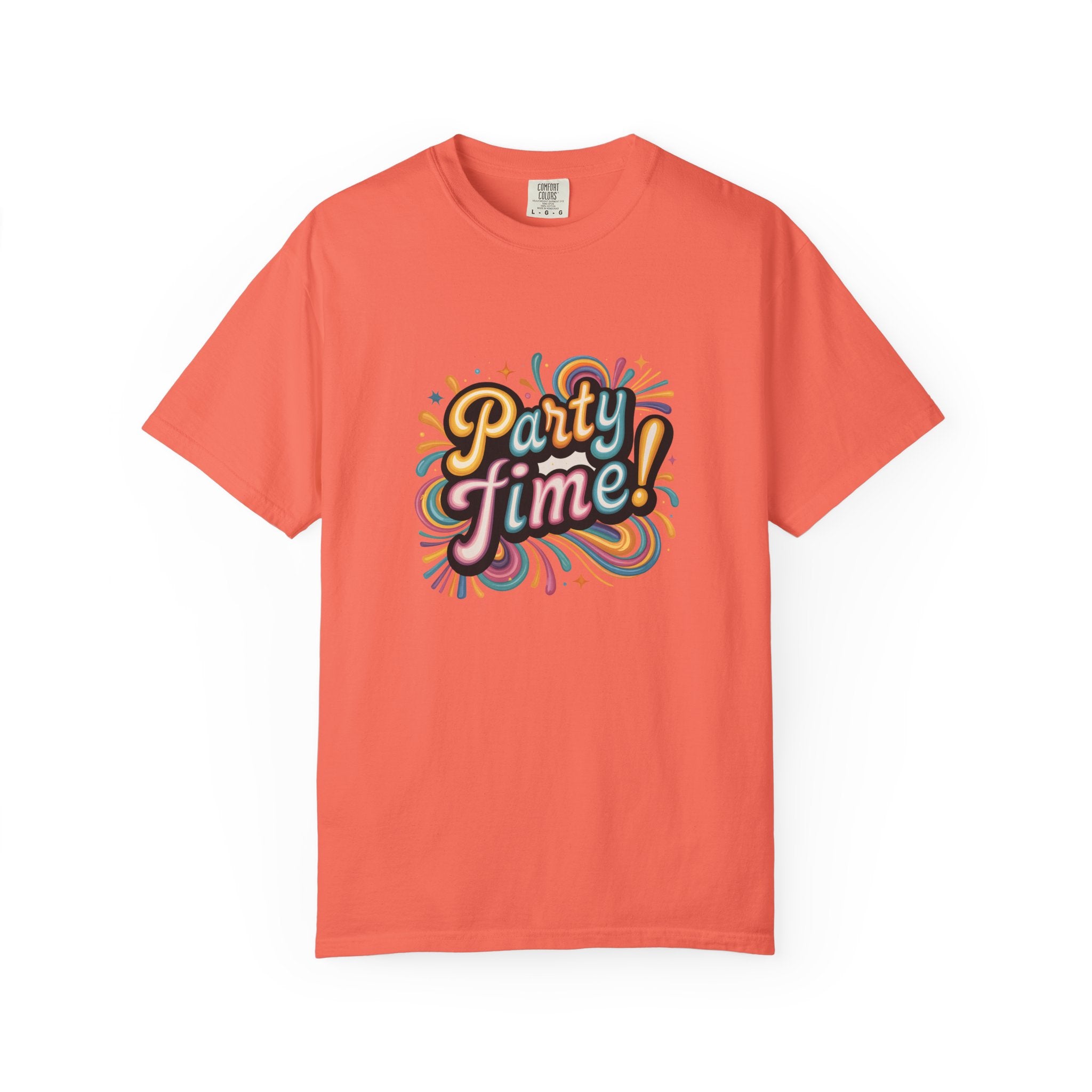 Party Time! Graphic T-Shirt — Retro Colorful Celebration Tee
