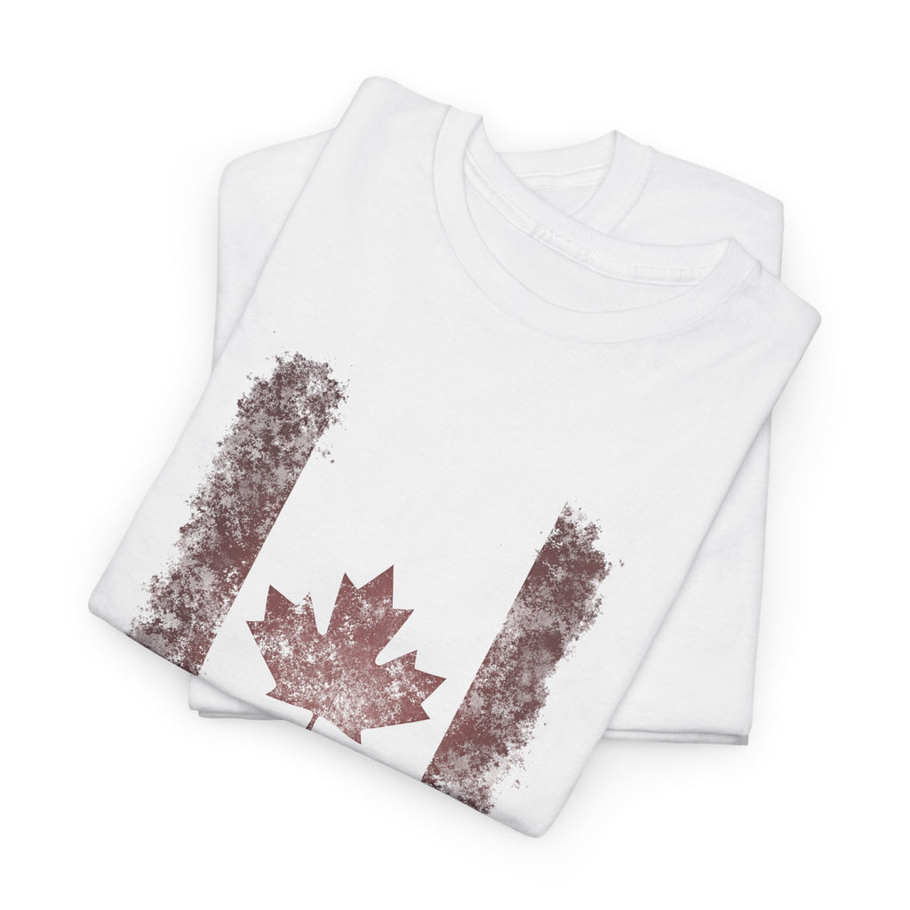 Hiking Canada T‑Shirt — Maple Leaf Backpacker Silhouette Tee