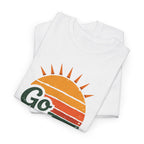 Adventure T-Shirt — "Go Explore More" Retro Sunrise Graphic