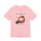 Shine Bright Lightbulb Graphic Tee — Inspirational Sunrise Design