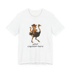 Cat Cowboy Riding Ostrich T-Shirt – Whimsical Western Animal Tee