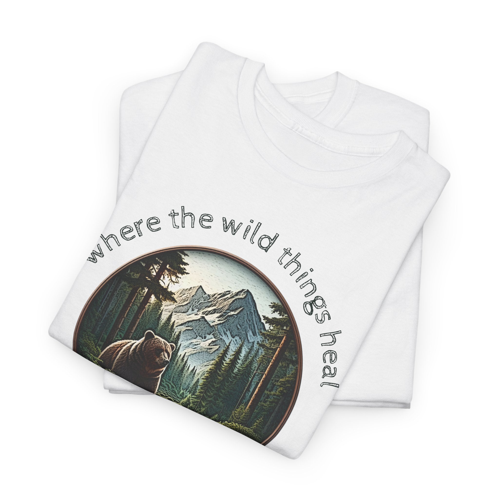 Where the Wild Things Heal - Outdoor Meditation T-Shirt