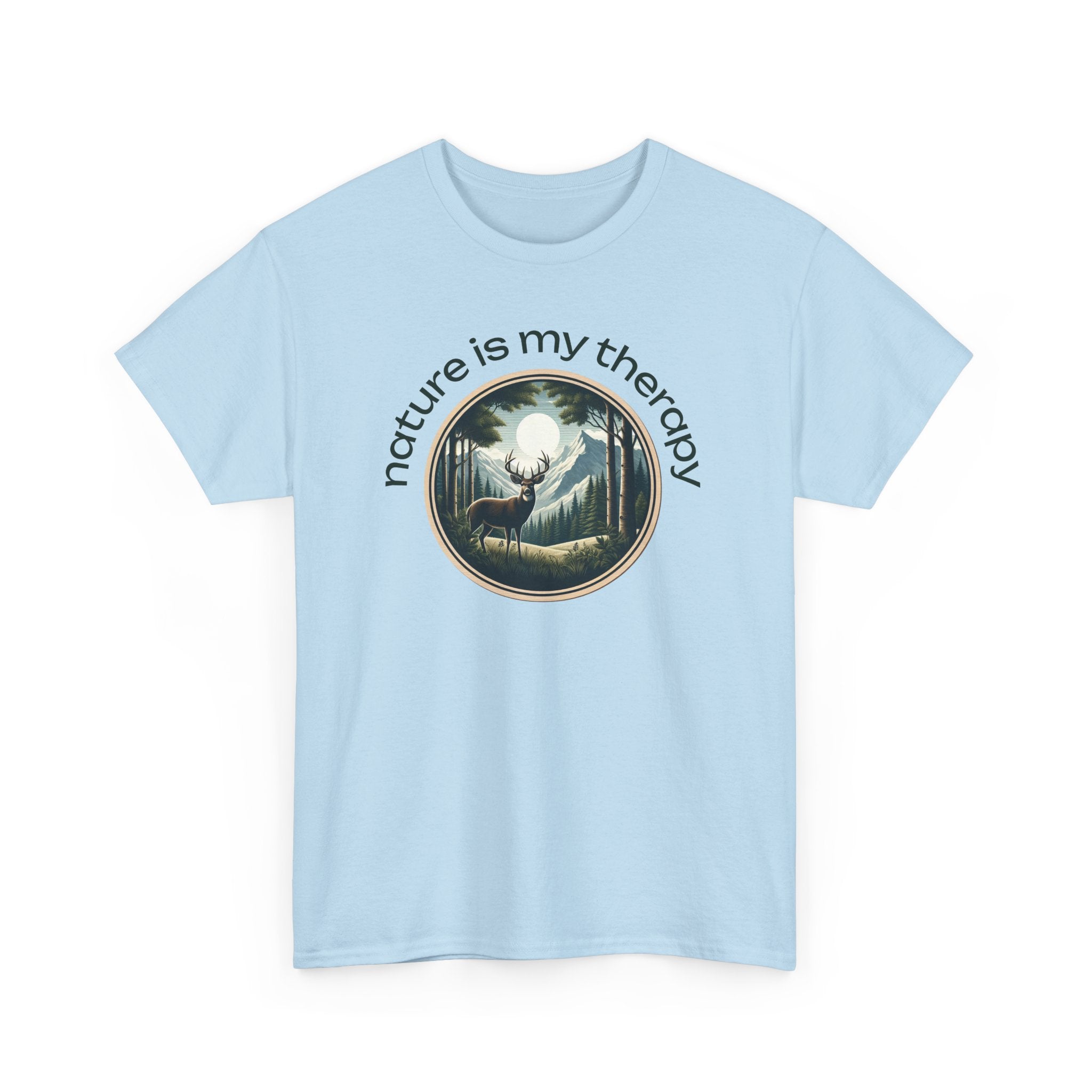 Nature Is My Therapy T-Shirt — Forest Meditation Graphic Tee