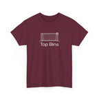 Top Bins T-Shirt – Minimal Soccer Goal Graphic Tee